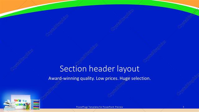 Section Header presentation slide layout
