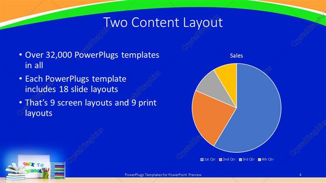 Two Content presentation slide layout
