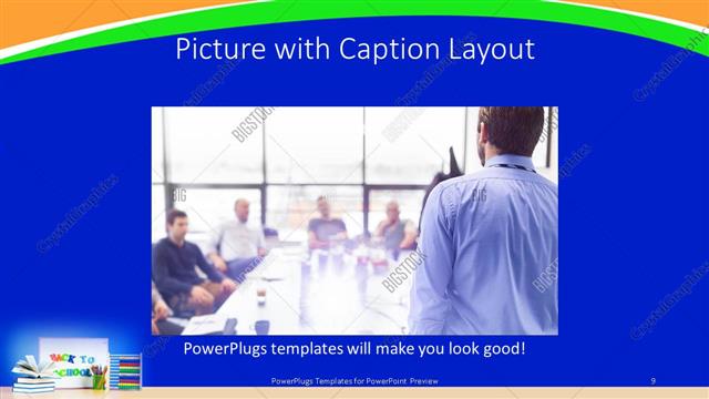 Picture with Caption presentation slide layout