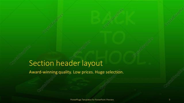 Section Header presentation slide layout