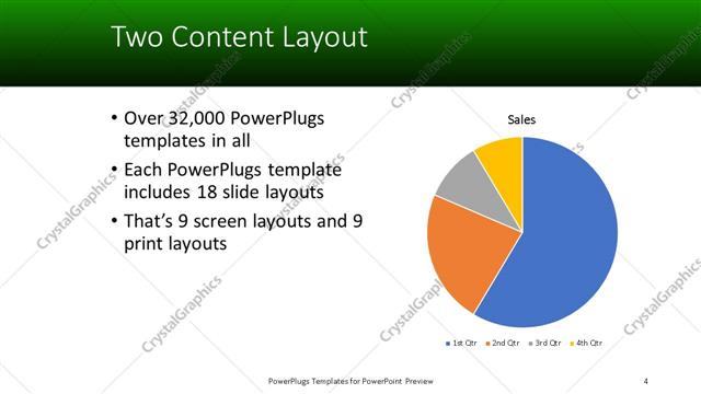 Two Content presentation slide layout