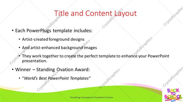 Title and Content presentation slide layout