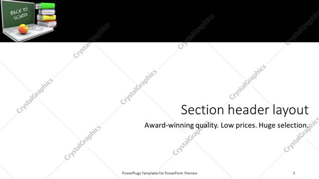 Section Header presentation slide layout
