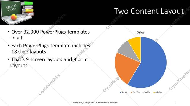 Two Content presentation slide layout