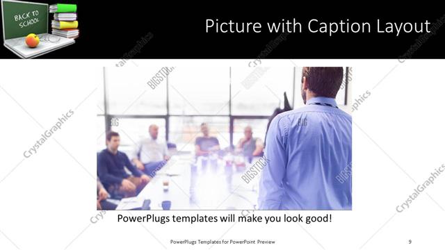 Picture with Caption presentation slide layout