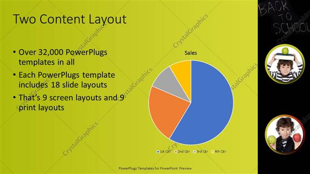 Two Content presentation slide layout