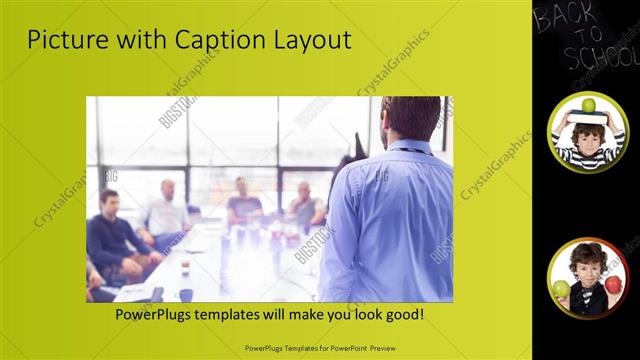 Picture with Caption presentation slide layout