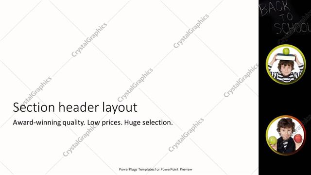 Section Header presentation slide layout