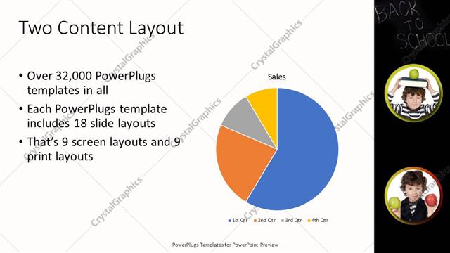 Two Content presentation slide layout