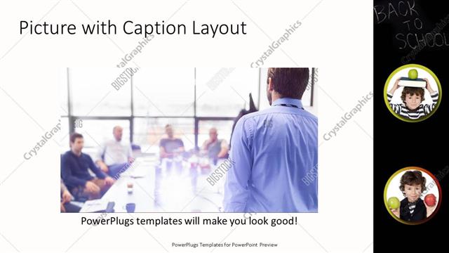 Picture with Caption presentation slide layout