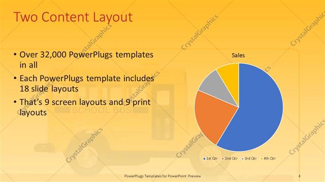 Two Content presentation slide layout