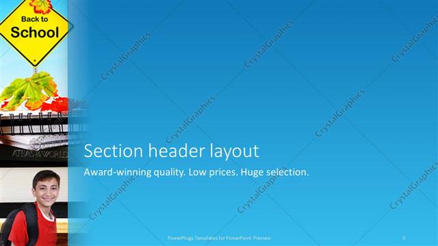 Section Header presentation slide layout