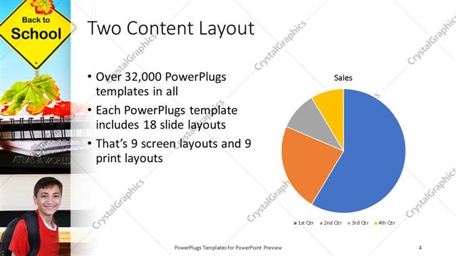 Two Content presentation slide layout