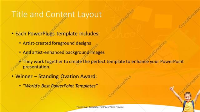 Title and Content presentation slide layout