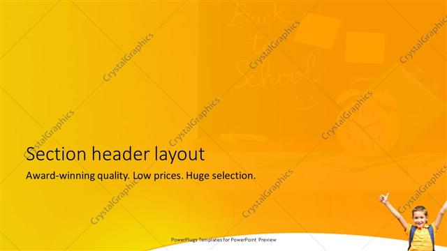 Section Header presentation slide layout