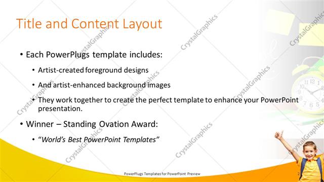 Title and Content presentation slide layout