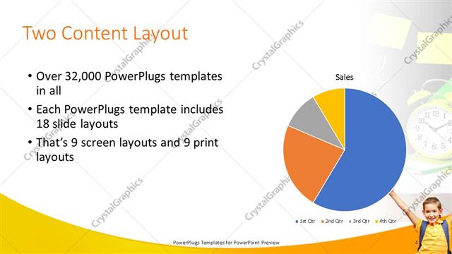 Two Content presentation slide layout