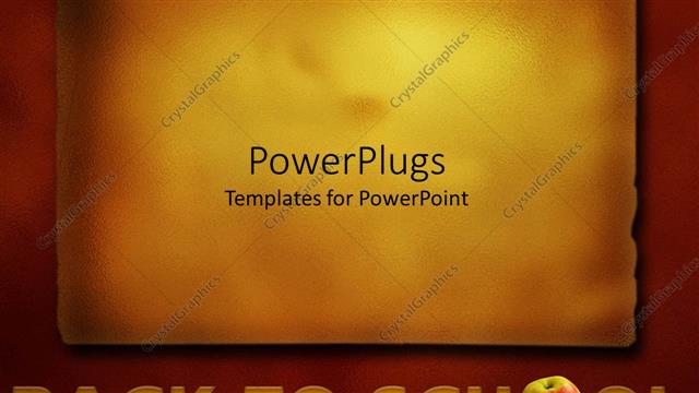  Presentation with school - The back to school words with yellowish and red background