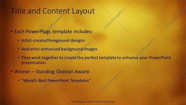 Title and Content presentation slide layout