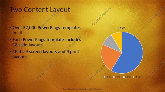 Two Content presentation slide layout