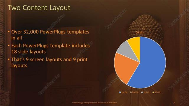 Two Content presentation slide layout