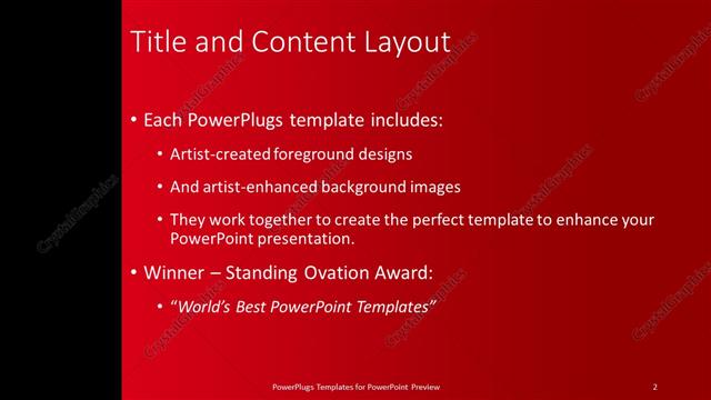 Title and Content presentation slide layout
