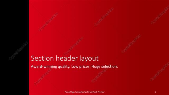 Section Header presentation slide layout