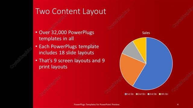 Two Content presentation slide layout