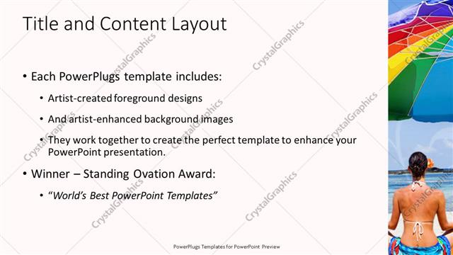Title and Content presentation slide layout
