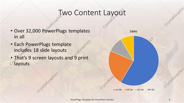 Two Content presentation slide layout