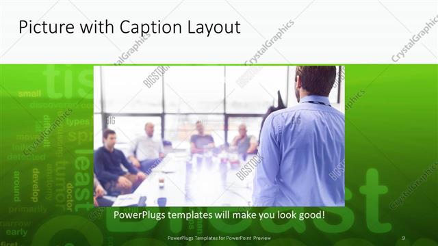 Picture with Caption presentation slide layout