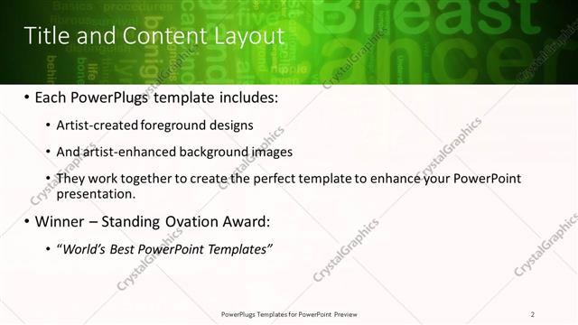 Title and Content presentation slide layout