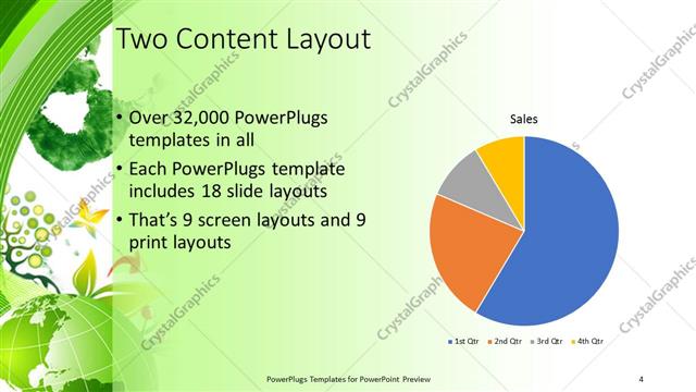 Two Content presentation slide layout