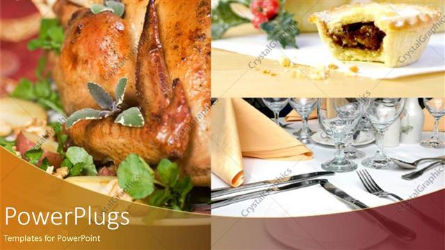  Presentation with cutlery - The background consisting of various dishes, cup cakes and cutlery