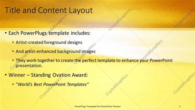 Title and Content presentation slide layout