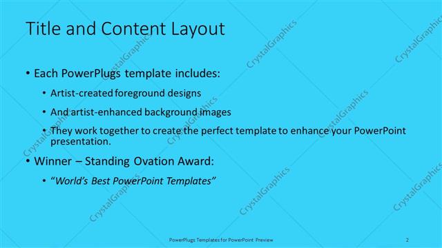 Title and Content presentation slide layout