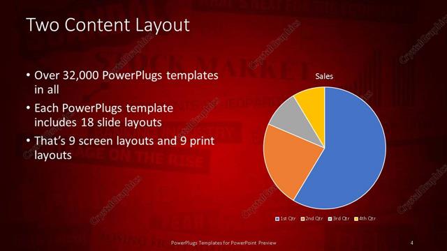 Two Content presentation slide layout