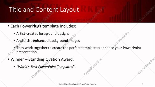 Title and Content presentation slide layout