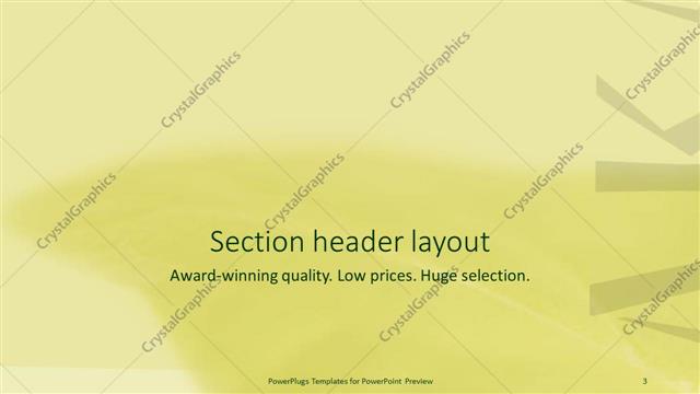 Section Header presentation slide layout