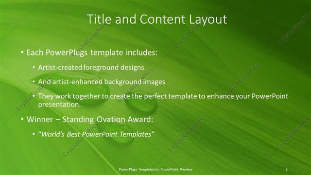 Title and Content presentation slide layout