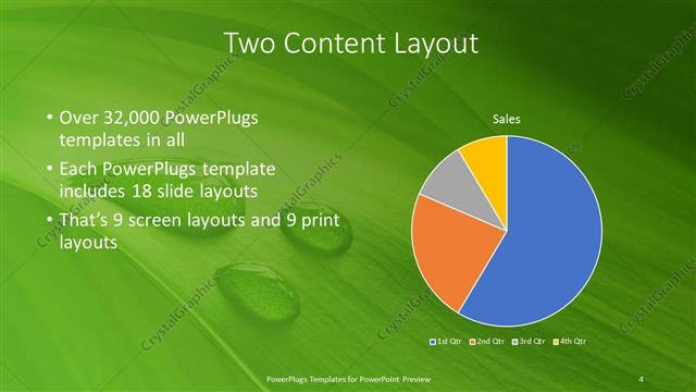 Two Content presentation slide layout
