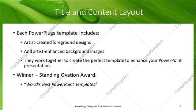 Title and Content presentation slide layout