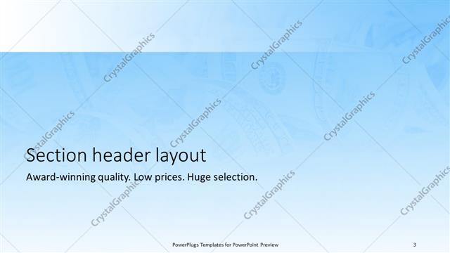 Section Header presentation slide layout