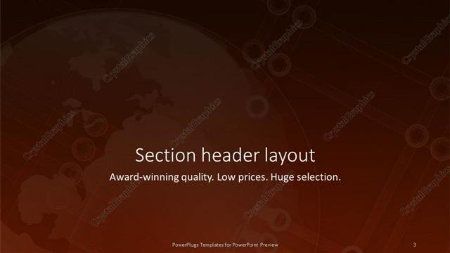 Section Header presentation slide layout