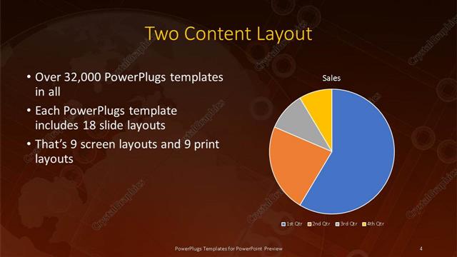 Two Content presentation slide layout
