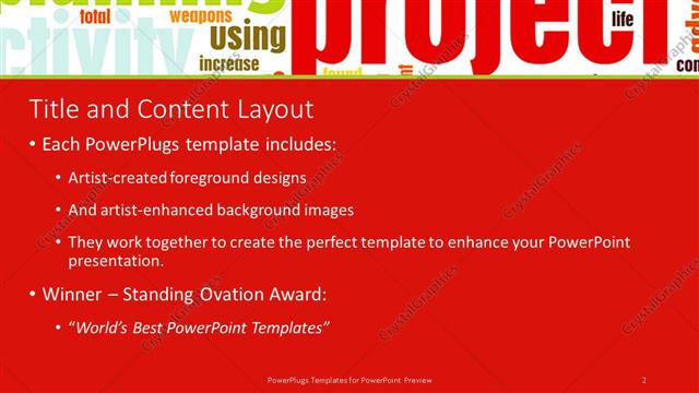 Title and Content presentation slide layout