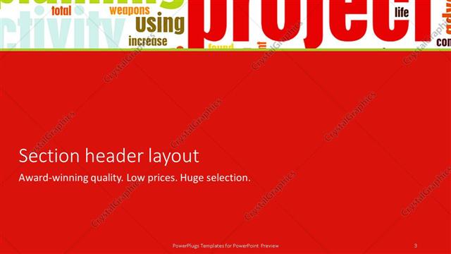 Section Header presentation slide layout