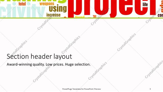 Section Header presentation slide layout