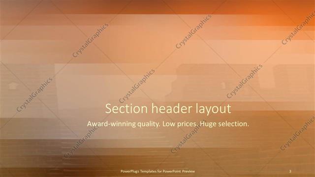 Section Header presentation slide layout