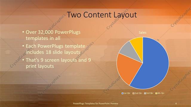 Two Content presentation slide layout